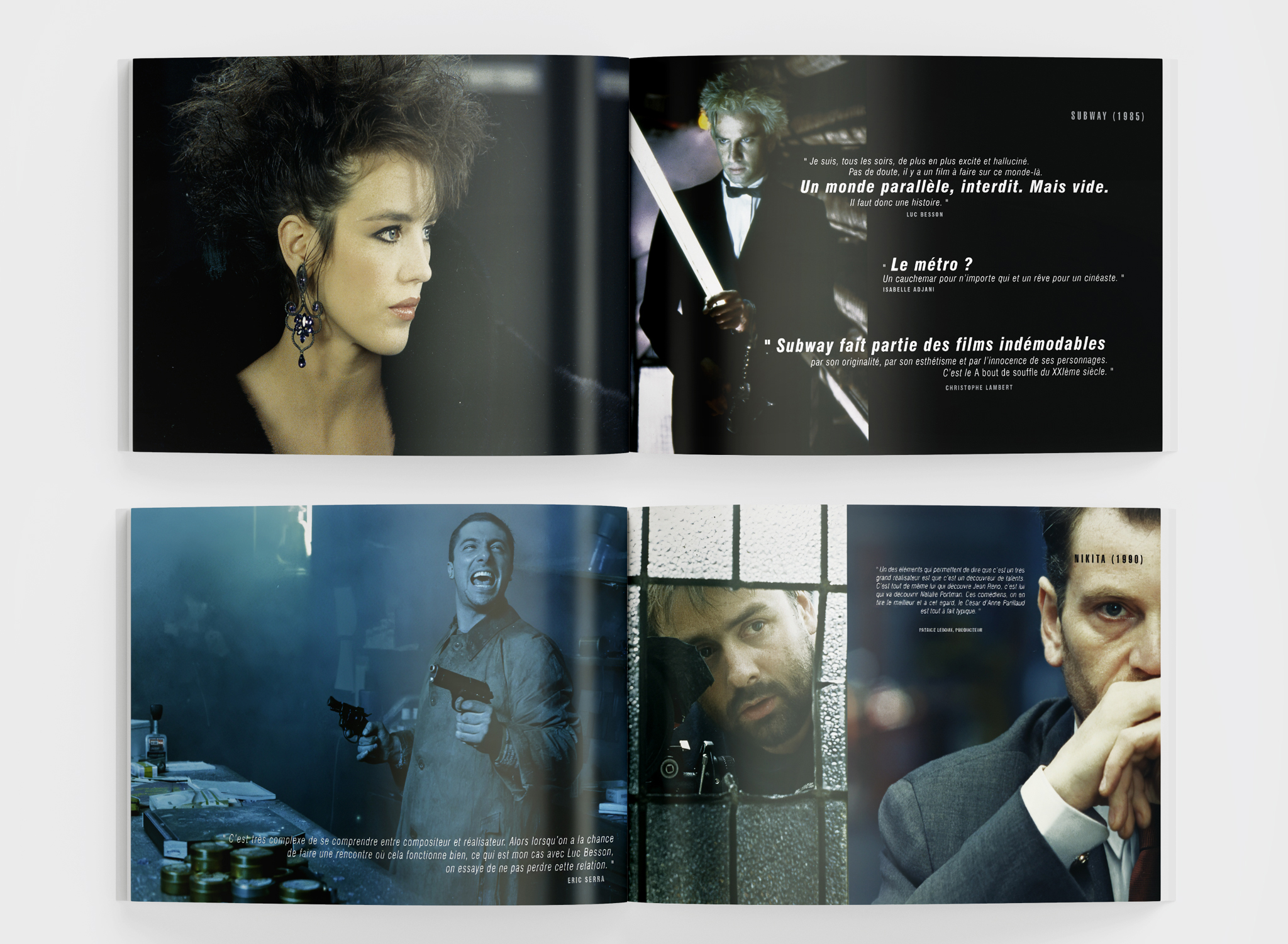 Luc Besson, Derrière la caméra — doubles pages intérieures